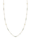 Delicate Blue Diamond Layering Necklace, 42"