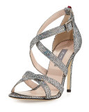 Strut Strappy Sparkle Sandal, Silver