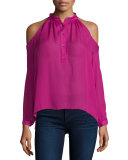Leigh Cold-Shoulder Blouse