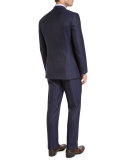 Multi-Stripe Super 150s Wool Two-Piece Suit, Navy