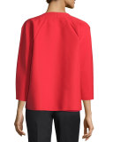 Mariska Boxy Topper Jacket, Red