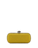 Knot Satin Elongated Minaudiere, Ancient Gold