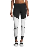 Train Compression Tights, Black/White