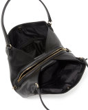 Edie 31 Leather Shoulder Bag, Black