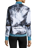 Palm-Print Run Jacket, Black/White