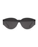 Tuttolente Drew Mama Oval Sunglasses, Black