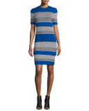 Multi-Stripe Body-Con Sweaterdress, Multi
