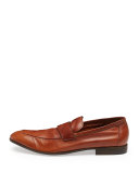 Lorenzo Unlined Leather Loafer, Brown 