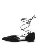 Gilligan Lace-Up d'Orsay Flat, Black
