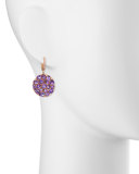 Signature 18K Rose Gold Amethyst & Pink Sapphire Round Drop Earrings