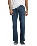 Brett Modern Boot-Cut "A" Pocket Denim Jeans, Visionary