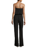 Derber Strapless Belted Jumpsuit, Black