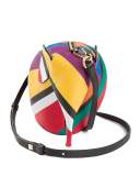 Striped Leather Elephant Mini Bag