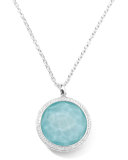 Stella Large Lollipop Necklace in Turquoise & Diamonds 16-18"