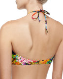 Barbados Floral-Print Bandeau Halter Swim Top