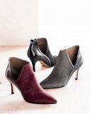 Talia Pointed-Toe Ankle Boot, Merlot