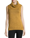 Adele Sleeveless Ribbed Top, Gold