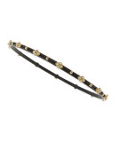 Diamond Crivelli Cross Oxidized Silver Bangle