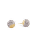 Tennis 18K Gold Pavé Diamond Ball Earrings