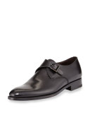 Single Monk Strap Shoe, Black