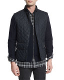 Lightweight Quilted Tech Vest, Dark Navy