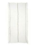 Monili Stripe Linen Scarf, White