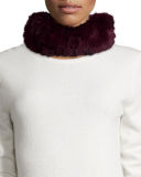 Rabbit-Fur Funnel Scarf