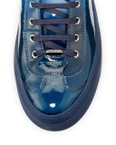 Argyle Men's Lacquered Suede Dégradé High-Top Sneaker, Blue