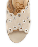Seana Grommet Crisscross Sandal, Beige