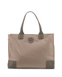 Ella Packable Nylon Tote Bag, French Gray