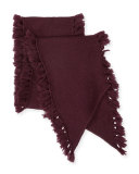 Asymmetric Tassel Scarf, Aubergine