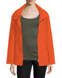 Snap-Front Hooded Jacket, Plus Size 