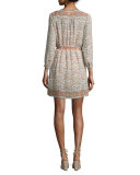 Teedra Printed Tie-Waist Dress