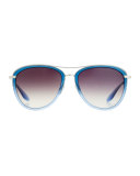 Universal Fit Aviatress Aviator Sunglasses, Smolder/Blue Bayou