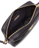 Small Saffiano Camera Crossbody Bag, Black (Nero)