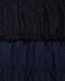 Reversible Rabbit Fur/Ruched Jacket, Black