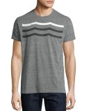 Waves Crewneck T-Shirt, Gray