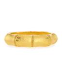 Hammered Golden Bamboo Hinge Bracelet