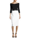 Twisted Off-the-Shoulder Sheath Dress