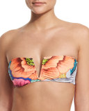 Flora Printed V-Wire Bandeau Swim Top