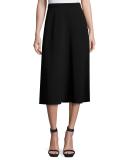 Laced-Waist A-Line Midi Skirt, Matrix
