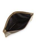 Leo Metallic Envelope Clutch Bag, Metallic Gold