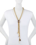 Sanduku Bronze Lariat Necklace