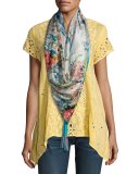 Plaid Silk Georgette Scarf