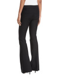 Stretch Flare Trousers, Black