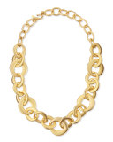 Golden Satin Link Chain Necklace