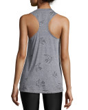 Bird-Print Burnout Muscle Tank Top
