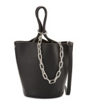 Roxy Large Leather Tote Bag, Black