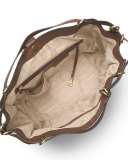 Quincy Large Shoulder Bag, Dark Caramel