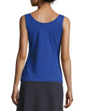 Perfect Scoop-Neck Tank, Wild Blue, Petite